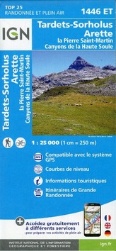 IGN Karte, Carte de randonnée (et plein air) Tardets Sorholus