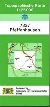 Topographische Karte Bayern Pfeffenhausen
