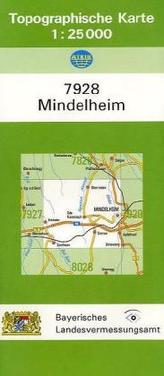 Topographische Karte Bayern Mindelheim