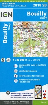 IGN Karte, Serie Bleue Bouilly. Clérey