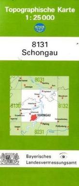 Topographische Karte Bayern Schongau