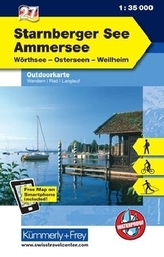 Kümmerly & Frey Outdoorkarte Starnberger See - Ammersee