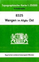 Topographische Karte Bayern Wangen im Allgäu Ost