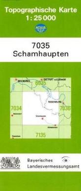 Topographische Karte Bayern Schamhaupten