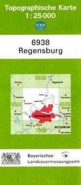 Topographische Karte Bayern Regensburg