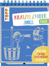 Kratzelzauber Color Jungs, m. Holzstift