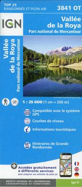 IGN Karte, Carte de randonnée (et plein air) Vallée de la Roya - Vallée des Merveilles - Parc National du Mercantour