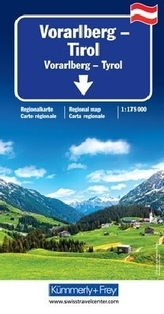 Kümmerly & Frey Karte Vorarlberg, Tirol / Vorarlberg, Tyrol / Vorarlberg, Tirolo