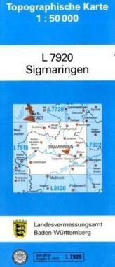 Topographische Karte Baden-Württemberg Sigmaringen