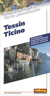 Hallwag Panoramakarte Tessin. Ticino