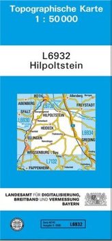 Topographische Karte Bayern Hilpoltstein