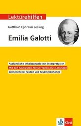 Klett Lektürehilfen Gotthold Ephraim Lessing Emilia Galotti