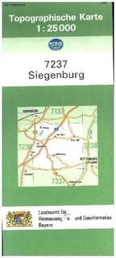 Topographische Karte Bayern Siegenburg