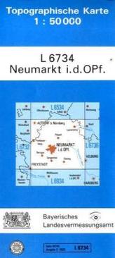 Topographische Karte Bayern Neumarkt i. d. OPf.