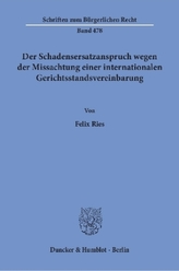 Der Schadensersatzanspruch wegen der Missachtung einer internationalen Gerichtsstandsvereinbarung.