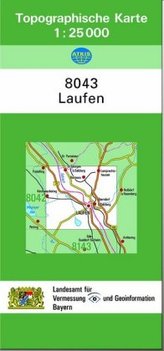 Topographische Karte Bayern Laufen