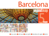 Barcelona Popout Map, 2 maps
