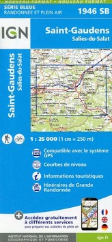 IGN Karte, Serie Bleue Saint-Gaudens Salies