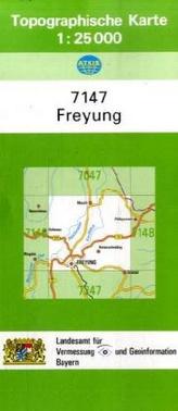Topographische Karte Bayern Freyung