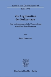 Zur Legitimation des Kulturstaats.