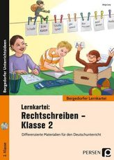 Lernkartei: Rechtschreiben - Klasse 2, m. CD-ROM