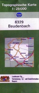 Topographische Karte Bayern Baudenbach