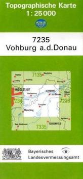 Topographische Karte Bayern Vohburg a. d. Donau