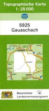 Topographische Karte Bayern Gauaschach