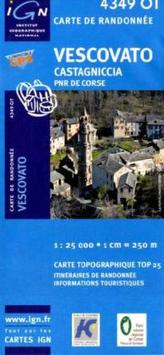 IGN Karte, Carte de randonnée (et plein air) Vescovato