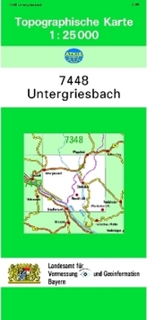 Topographische Karte Bayern Untergriesbach