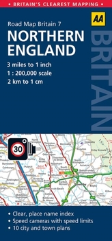 AA Road Map Britain Straßenkarte Northern England