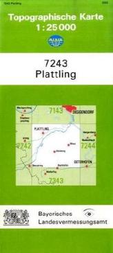Topographische Karte Bayern Plattling