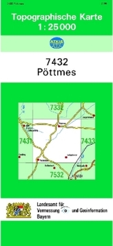 Topographische Karte Bayern Pöttmes