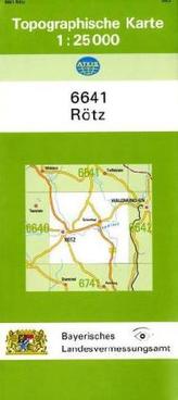 Topographische Karte Bayern Rötz
