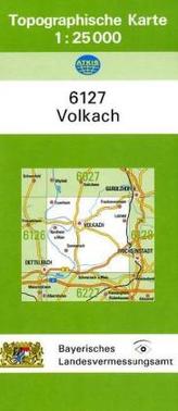 Topographische Karte Bayern Volkach