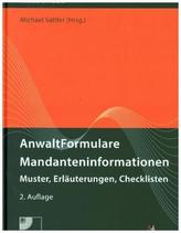 AnwaltFormulare Mandanteninformationen, m. CD-ROM