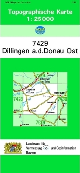 Topographische Karte Bayern Dillingen a. d. Donau Ost