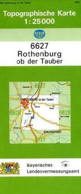 Topographische Karte Bayern Rothenburg ob der Tauber