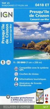 IGN Karte, Carte de randonnée (et plein air) Camaret - Presqu'île de Crozon