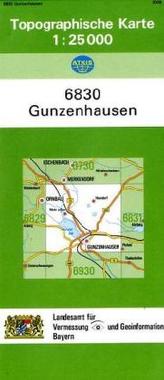 Topographische Karte Bayern Gunzenhausen