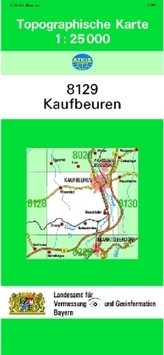 Topographische Karte Bayern Kaufbeuren