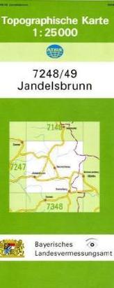 Topographische Karte Bayern Jandelsbrunn