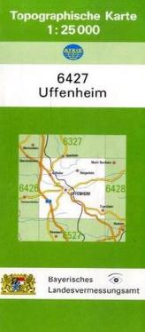 Topographische Karte Bayern Uffenheim