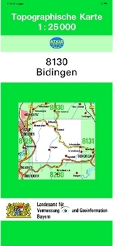 Topographische Karte Bayern Bidingen