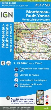 IGN Karte, Serie Bleue Montereau Fault