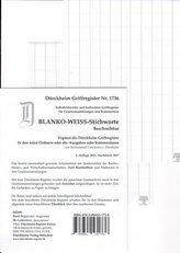 BLANKO WEISS-GROSS Dürckheim-Markieraufkleber Nr. 1736