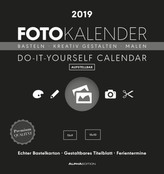 Fotokalender schwarz / Do it yourself calendar - aufstellbar 2019