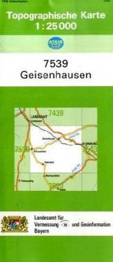 Topographische Karte Bayern Geisenhausen