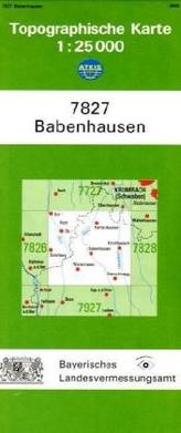 Topographische Karte Bayern Babenhausen