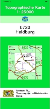 Topographische Karte Bayern Heldburg